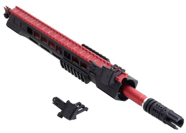 APS Phantom Extremis Rifles MK4  M-LOK Handguard (Red Top Rail) with Picatinny Side Rail & Outer Barrel (Red Coated) with 70mm Flash Hider - Image 2