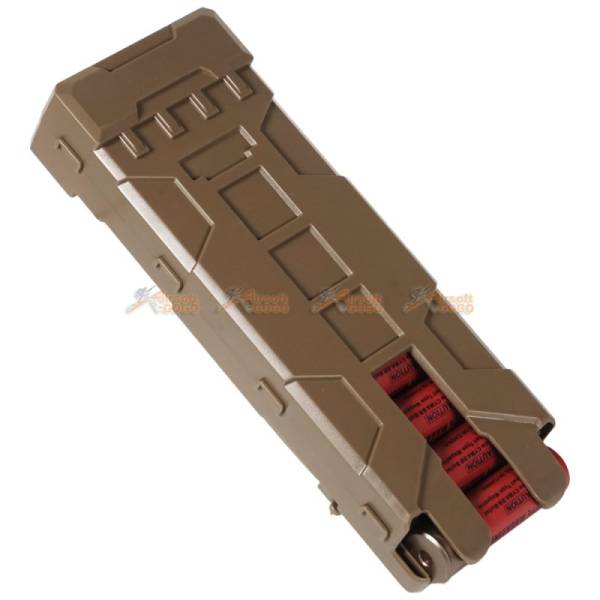 Tactical MOLLE 10pcs M870 Shotgun Magazine Shell Pouch Carrier Holder (TAN) - Image 4