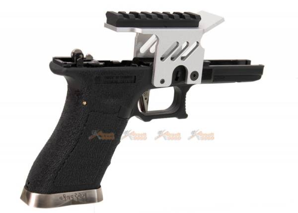 [AGG x WE] Lower Frame with Scope Mount for Marui / WE G18c Series GBB (Silver) - Image 3