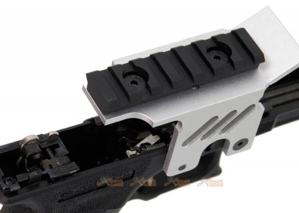 [AGG x WE] Lower Frame with Scope Mount for Marui / WE G18c Series GBB (Silver) - Image 4