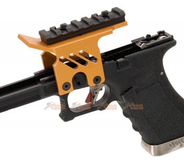 [AGG x WE] Lower Frame with Scope Mount for Marui / WE G18c Series GBB (Gold)