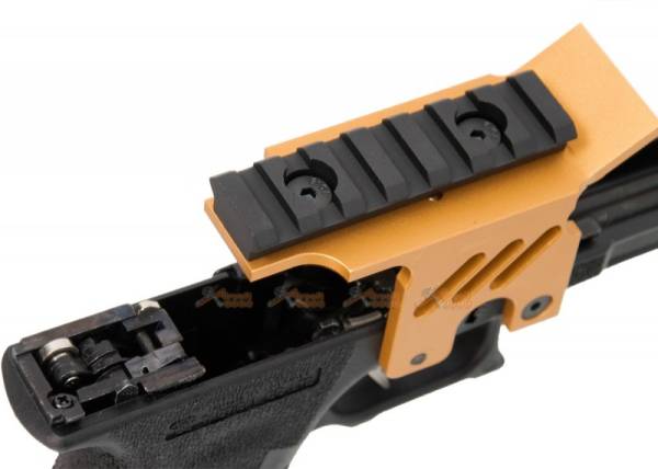 [AGG x WE] Lower Frame with Scope Mount for Marui / WE G18c Series GBB (Gold) - Image 3