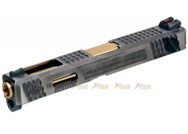 WEI-E Custom Metal Slide S Type for Marui WE G18C GBB (Golden Barrel) - Image 3