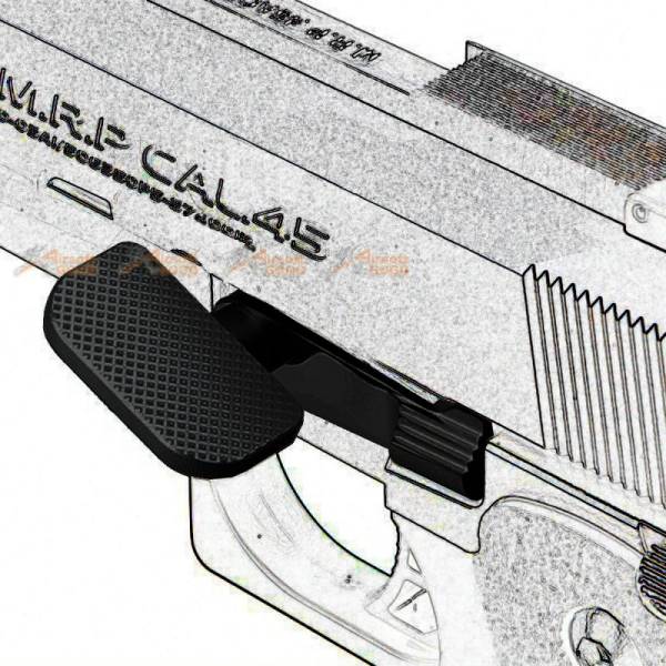 AIP Stainless Slide Stop With Thumb Rest for Marui Hi-Capa 4.3/5.1 (Black) - Image 3