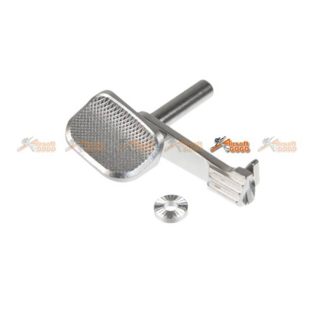 AIP Stainless Slide Stop With Thumb Rest for Marui Hi-Capa 4.3/5.1 (Silver)