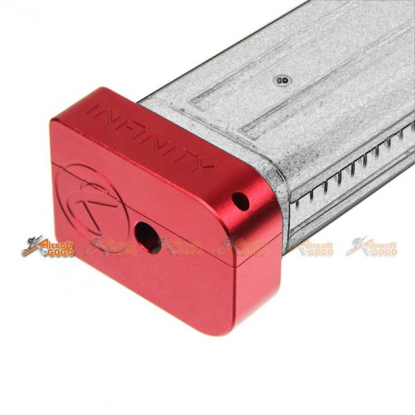 AIP CNC Aluminum Infinity Puzzle Magazine Base for Marui Hi-Capa (Red) - Image 5