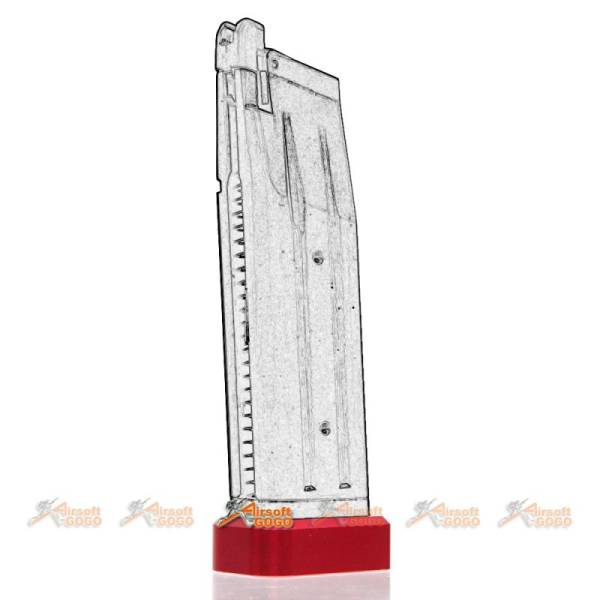 AIP CNC Aluminum Infinity Puzzle Magazine Base for Marui Hi-Capa (Red) - Image 4