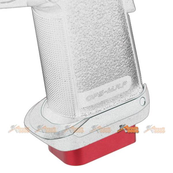 AIP CNC Aluminum Infinity Puzzle Magazine Base for Marui Hi-Capa (Red) - Image 6