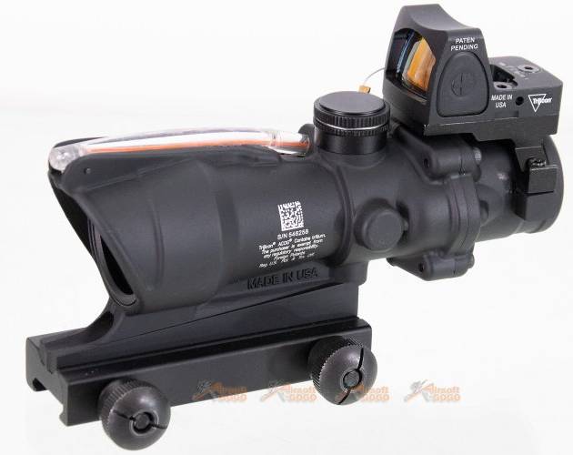 Arrow Optics TA31D 4x32 Fiber Illuminated Red Crosshair Acog Scope with RMR Red Dot Sight