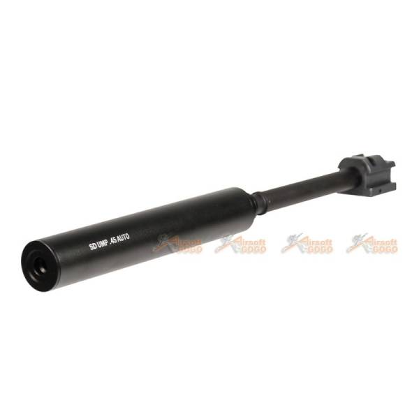 Mock Silencer & Aluminium Threaded Outer Barrel Set for H&K UMP UMG Series Airsoft AEG (Black) - Image 9