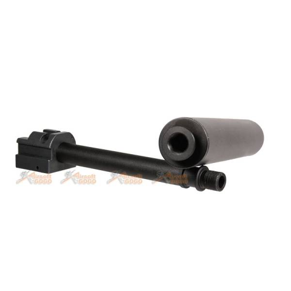 Mock Silencer & Aluminium Threaded Outer Barrel Set for H&K UMP UMG Series Airsoft AEG (Black) - Image 5