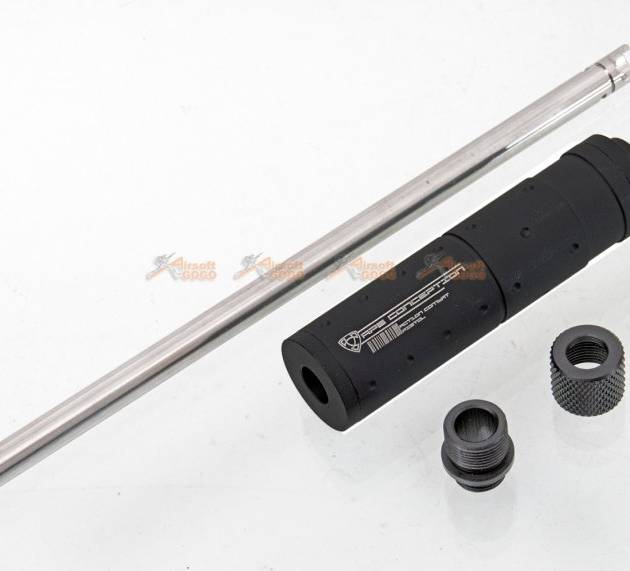 APS Extended Inner Barrel and Mock Silencer Set with Silencer Adapter for ACP601 Series GBB