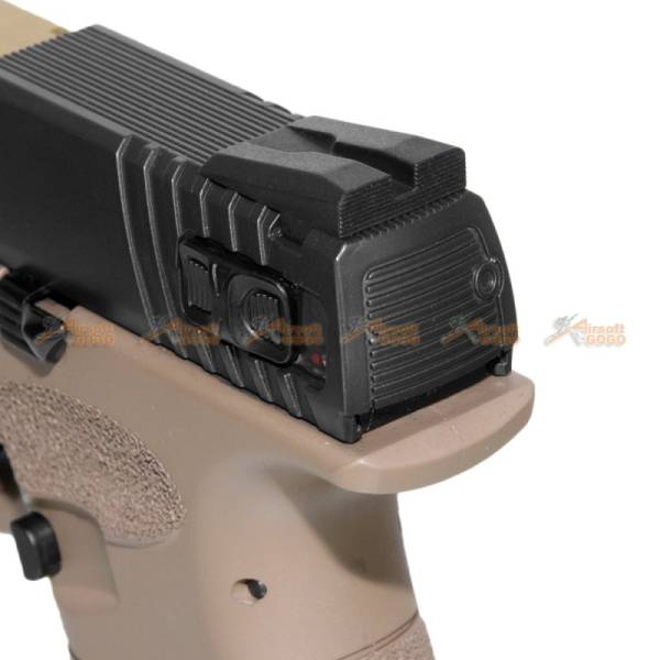 APS CO2 SHARK-D Semi/Auto GBB Pistol (Black Slide, Dark Earth Frame) - Image 4