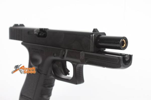 ARMY R17 (GLOCK 17) Railed METAL GBB Pistol Black - Image 3