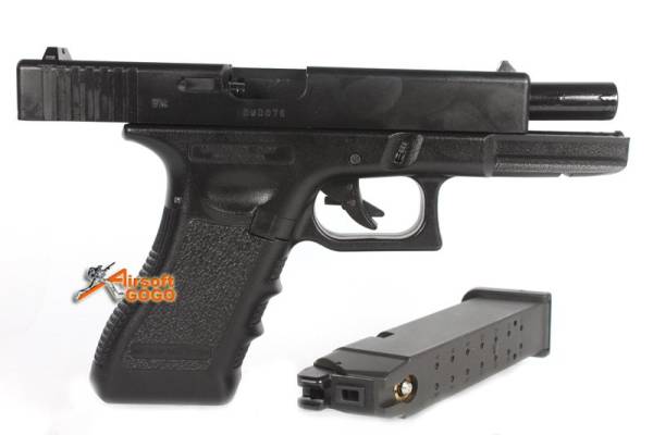 ARMY R17 (GLOCK 17) Railed METAL GBB Pistol Black - Image 4