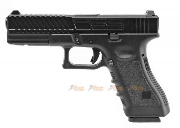 Army Alloy Slide R17-2 G17 GBB Pistol (Black) - Image 4