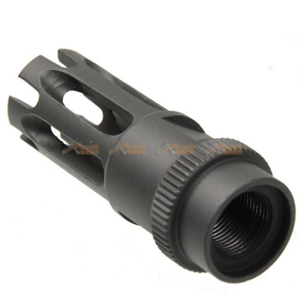 ARES Metal +14mm CW Flash Hider for M16 (Type F, Black) - Image 4
