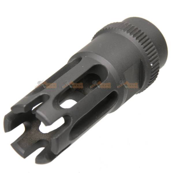 ARES Metal +14mm CW Flash Hider for M16 (Type F, Black) - Image 3