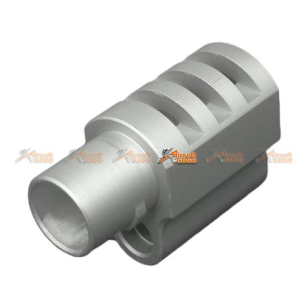 Punisher Compensator for Marui 1911 Airsoft GBB (Style 1) - Silver - Image 2