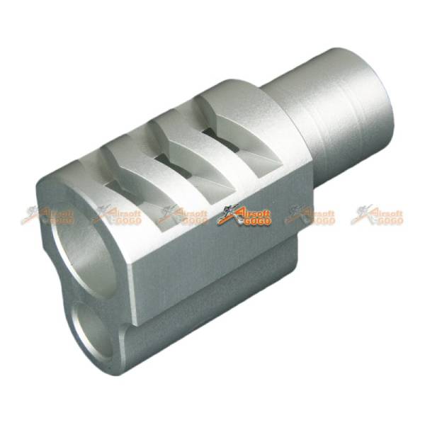 Punisher Compensator for Marui 1911 Airsoft GBB (Style 2) - Silver - Image 2