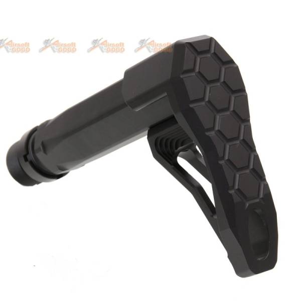 Airsoft Surgeon B5 Aluminm Stock with Stock Tube for WA / G&P M4 GBB  (Black) - Image 2