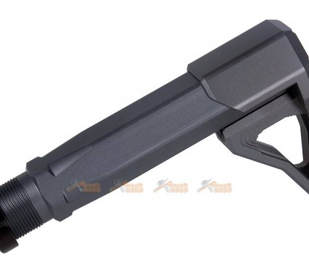 Airsoft Surgeon B5 Aluminm Stock with Stock Tube for WA / G&P M4 GBB (Grey)
