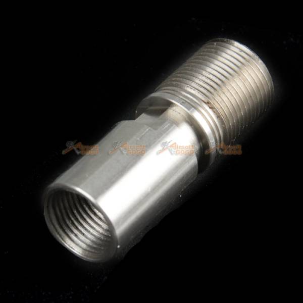 MP7 14mm CW Outer Barrel Adapter for KSC/KWA MP7A1 Airsoft GBB (Silver) - Image 2