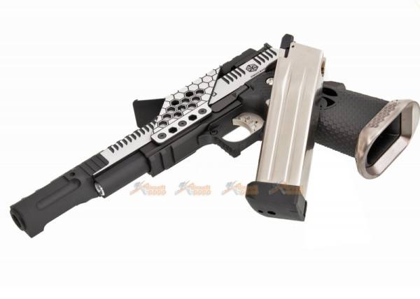 AW Custom HX2401 .38 Supercomp Race GBB Pistol (Black/Silver) - Image 2