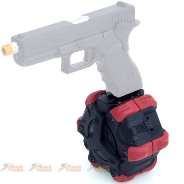 ArmoreWorks VX Glock 350rds Adaptive Drum Magazine for Marui WE AW VX G17 G18c G19 G23 G26 G34 GBB - Image 9