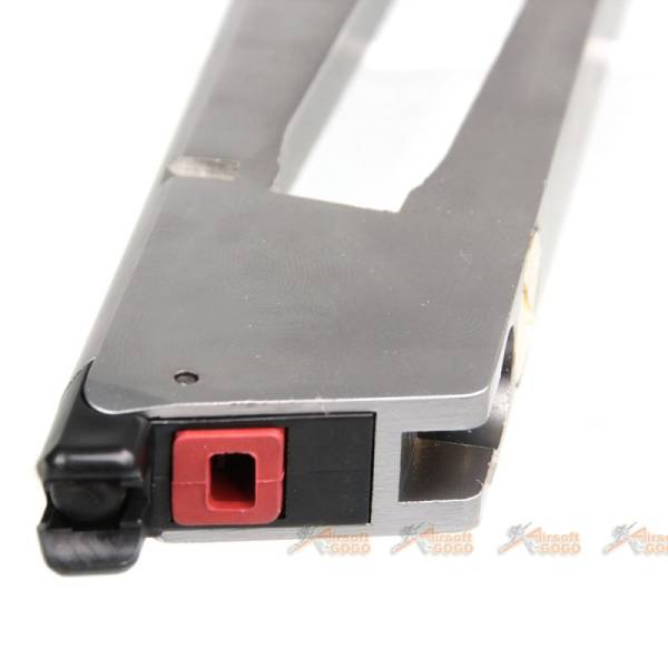 AW 1911 Metal Single Stack Co2 Magazine for AW EMG 1911 Airsoft GBB (Silver) - Image 3