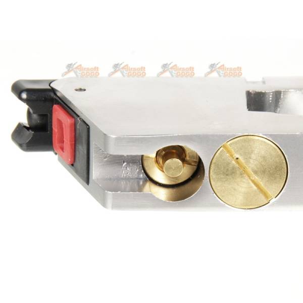 AW 1911 Metal Single Stack Co2 Magazine for AW EMG 1911 Airsoft GBB (Silver) - Image 4