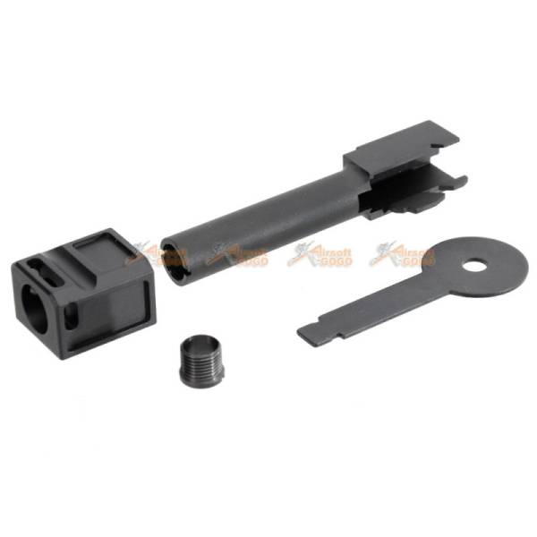 Armorer works VX Series Compensator with Outer Barrel Kit (Compact / MOD 1) for AW VX9 & Blu series / WE G17, G18C Series - Image 3