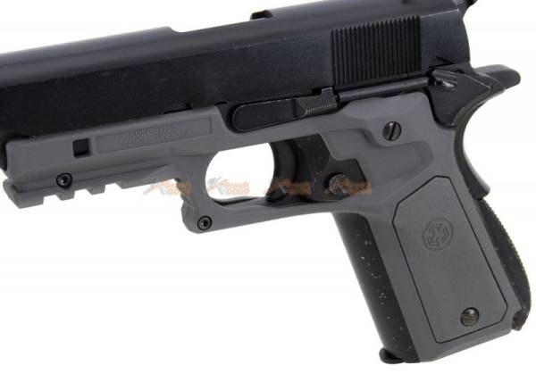 AW CUSTOM 1911 Rail Add On Kit For AW NE/ WE 1911 GBB (Non-Railed Ver.) - Grey - Image 4