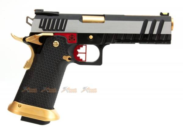 ARMORER WORKS HI-Capa 5.1 Hybrid Gas GBB Pistol (Silver / Gold) - Image 2