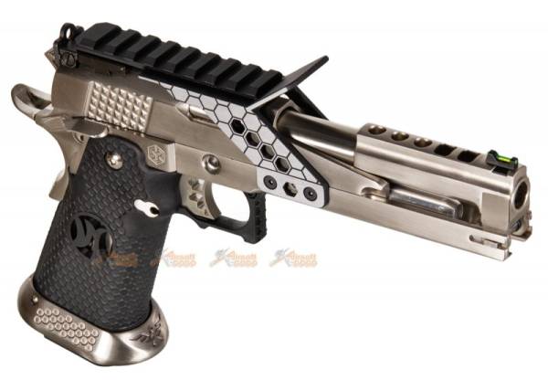 Armorer Works 6 Inch HX2202 HI-Capa 5.1 GBB Pistol with Scope Mount (Silver)
