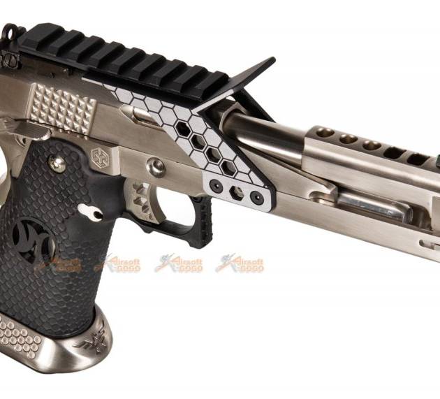 Armorer Works 6 Inch HX2202 HI-Capa 5.1 GBB Pistol with Scope Mount (Silver)