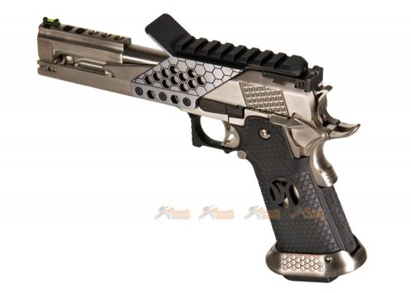 Armorer Works 6 Inch HX2202 HI-Capa 5.1 GBB Pistol with Scope Mount (Silver) - Image 6