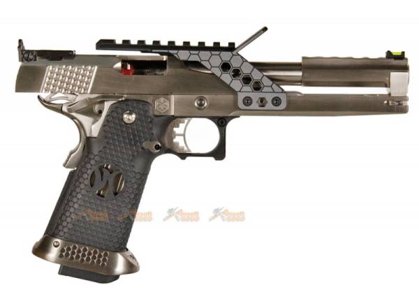 Armorer Works 6 Inch HX2202 HI-Capa 5.1 GBB Pistol with Scope Mount (Silver) - Image 7