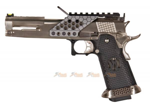 Armorer Works 6 Inch HX2202 HI-Capa 5.1 GBB Pistol with Scope Mount (Silver) - Image 3