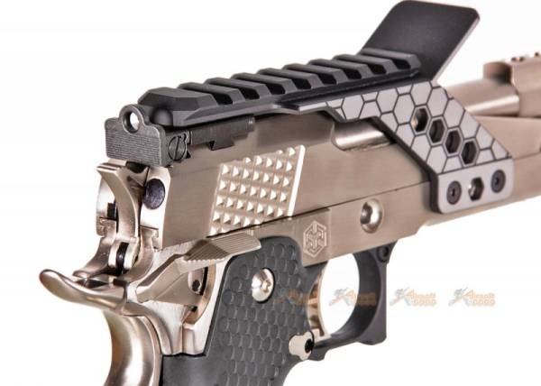 Armorer Works 6 Inch HX2202 HI-Capa 5.1 GBB Pistol with Scope Mount (Silver) - Image 8
