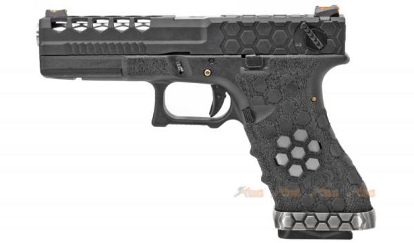 Armorer Works Hex Cut G18C GBB Pistol (Black Slide and Frame) - Image 2