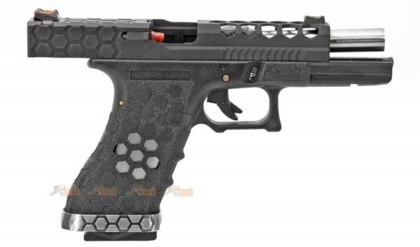 Armorer Works Hex Cut G18C GBB Pistol (Black Slide and Frame) - Image 3