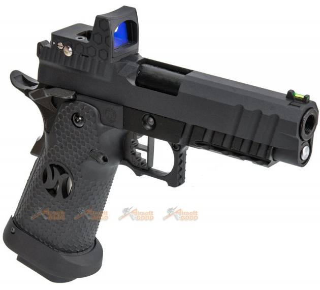 AW Custom HX2602 HI-Capa 4.3 GBB Pistol with Red Dot (Black)