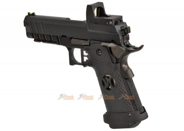 AW Custom HX2602 HI-Capa 4.3 GBB Pistol with Red Dot (Black) - Image 3