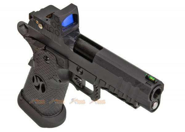 AW Custom HX2602 HI-Capa 4.3 GBB Pistol with Red Dot (Black) - Image 2