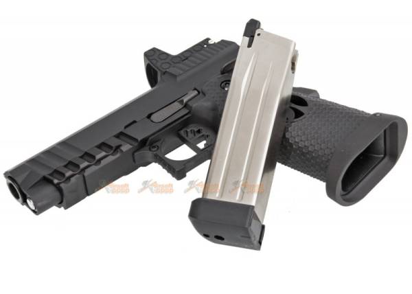 AW Custom HX2602 HI-Capa 4.3 GBB Pistol with Red Dot (Black) - Image 7
