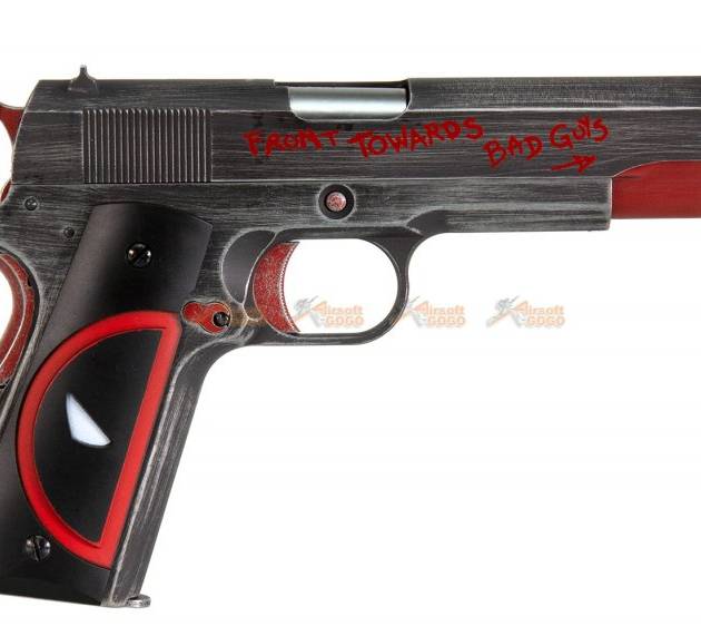 Armorer Works Custom Deadpool 1911 Gas Blowback Pistol GBB (Full Metal - Deadpool Grip)