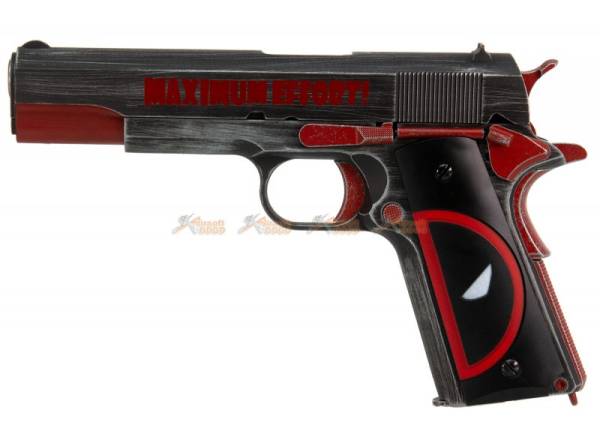 Armorer Works Custom Deadpool 1911 Gas Blowback Pistol GBB (Full Metal - Deadpool Grip) - Image 3
