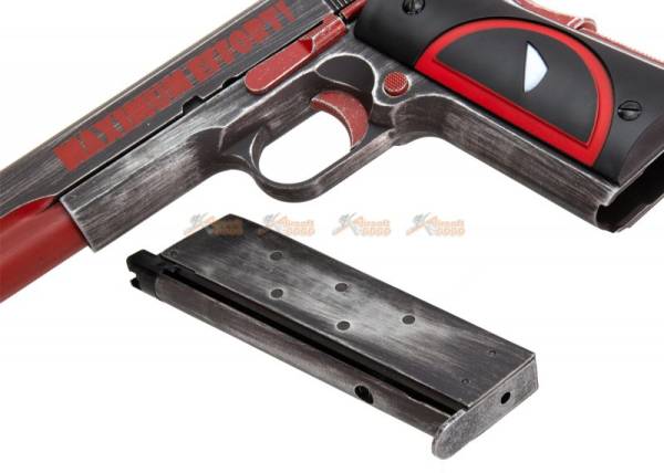 Armorer Works Custom Deadpool 1911 Gas Blowback Pistol GBB (Full Metal - Deadpool Grip) - Image 7