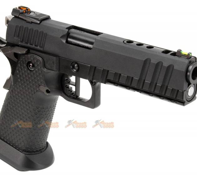 AW Custom HX2033 Hi-CAPA Gas Blowback Airsoft Pistol (Semi, Full-Auto Capable) - Black